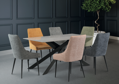 Aurora - Grey / Black Leg 1.6M Dining Table