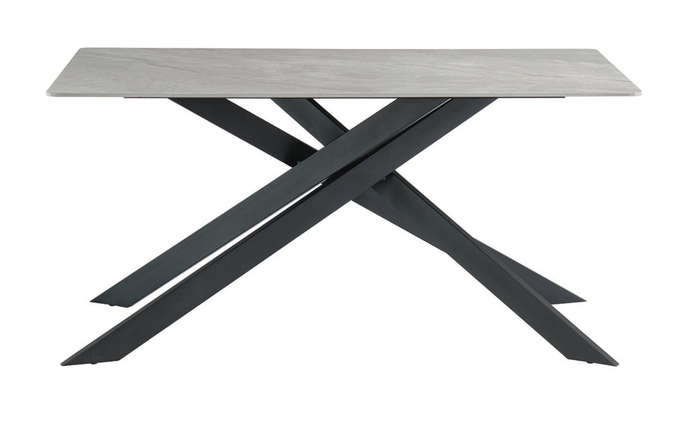 Aurora - Grey / Black Leg 1.6M Dining Table