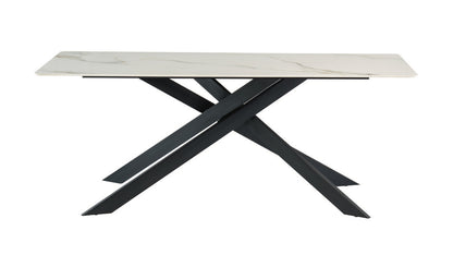 Aurora - Kass Gold /Black Leg 2M Dining Table