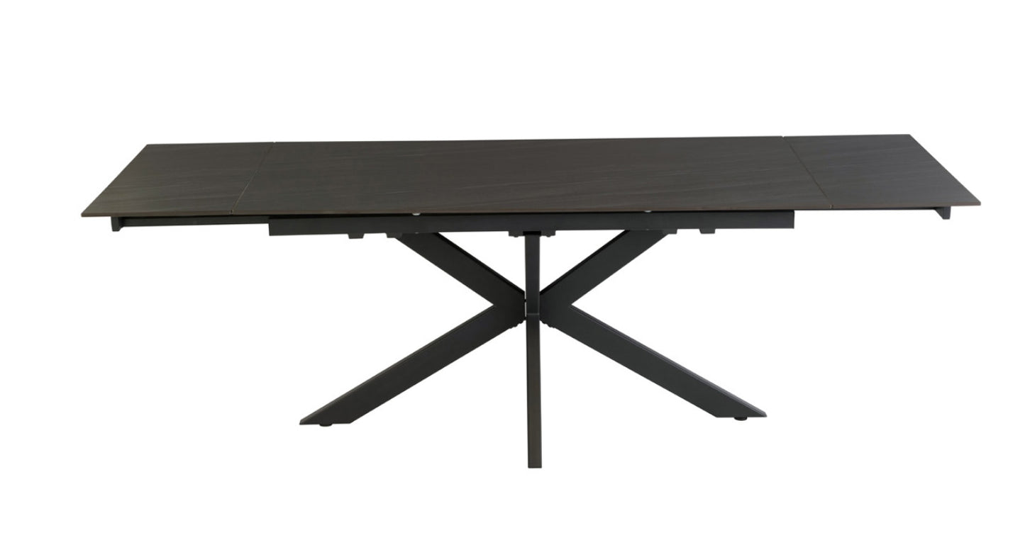 Hudson Sand Black 1.6M (+0.4M +0.4M) Extended Dining Table