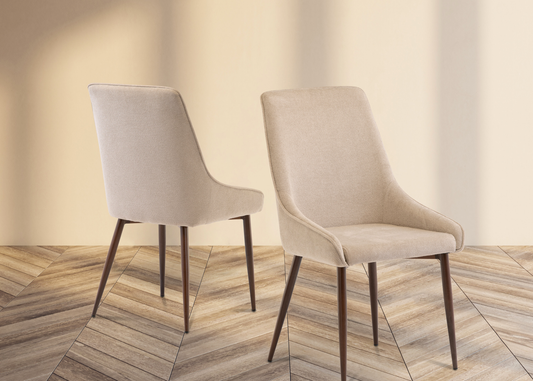 Vetro Ivory Fabric Dining Chair