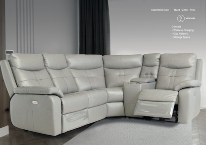 Sylvia  Electric Recliner Corner Sofa