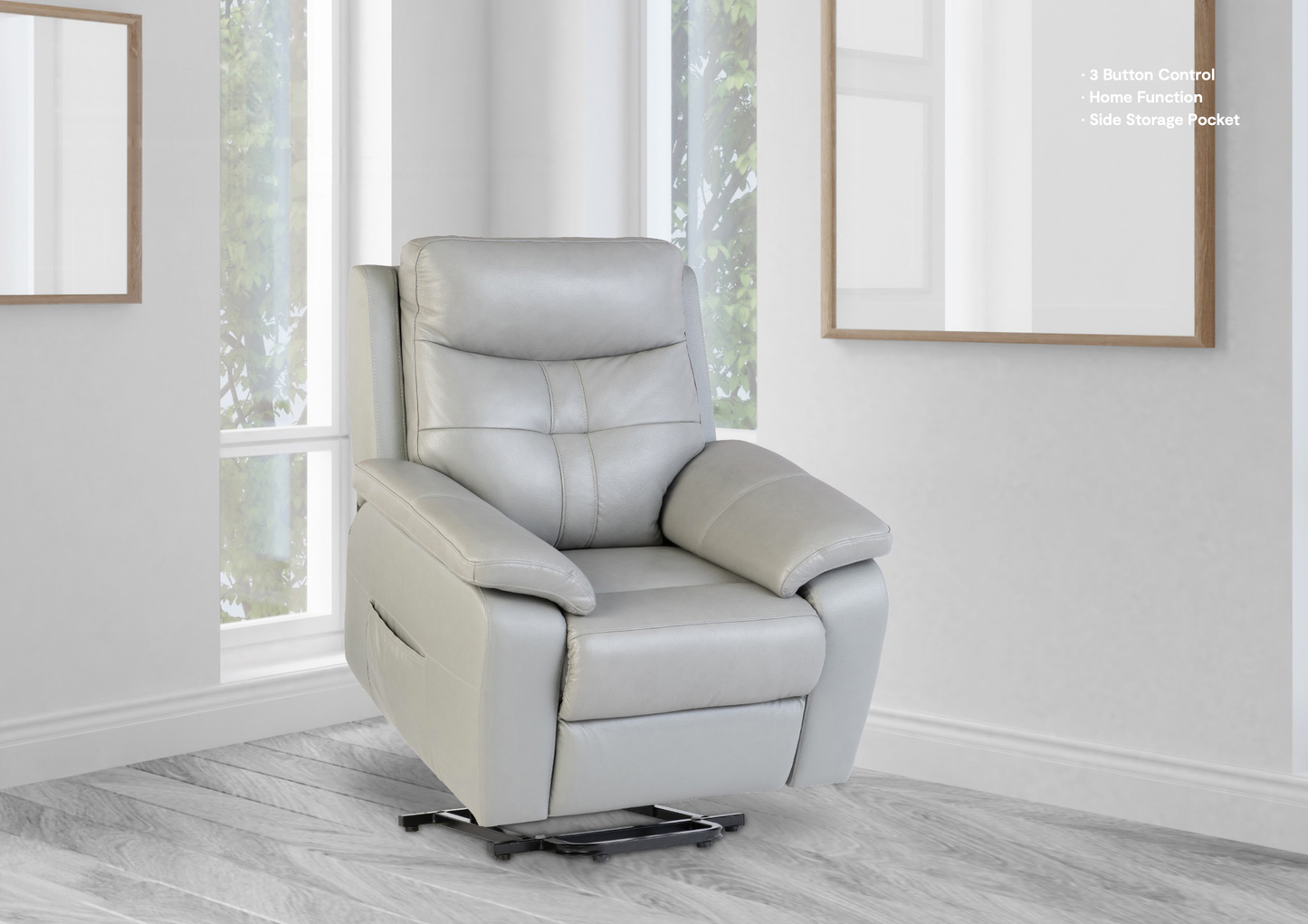 Sylvia Leather Tilt & Rise Electric Recliners