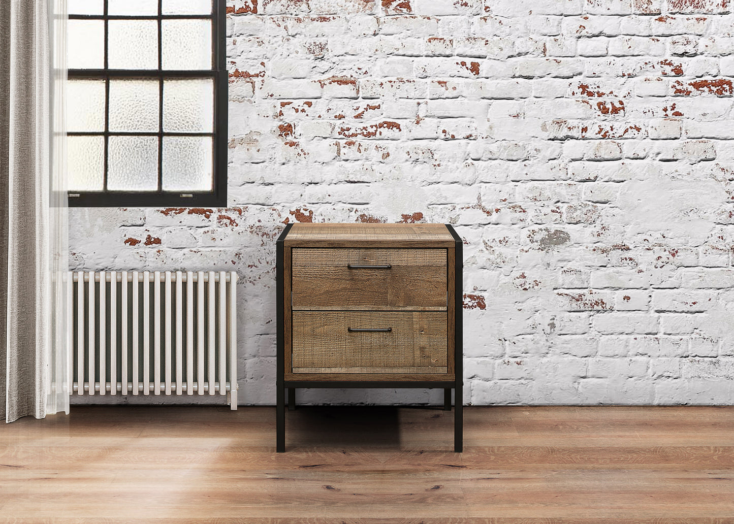 Urban 2 Drawer Bedside Rustic