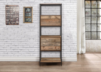 Urban 3 Drawer Shelving Unit Brown