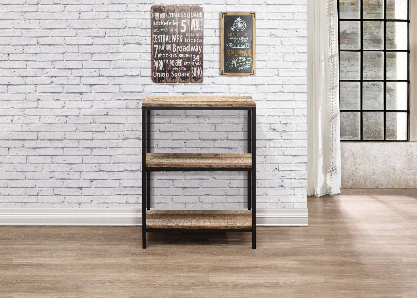 Urban 3 Tier Bookcase Rustic Brown