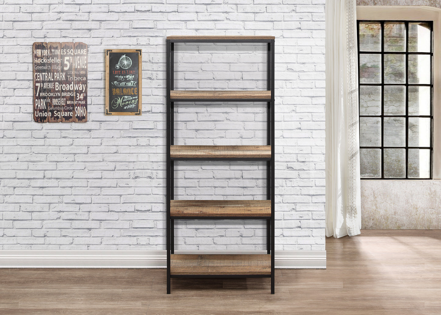 Urban 5 Tier Bookcase Brown