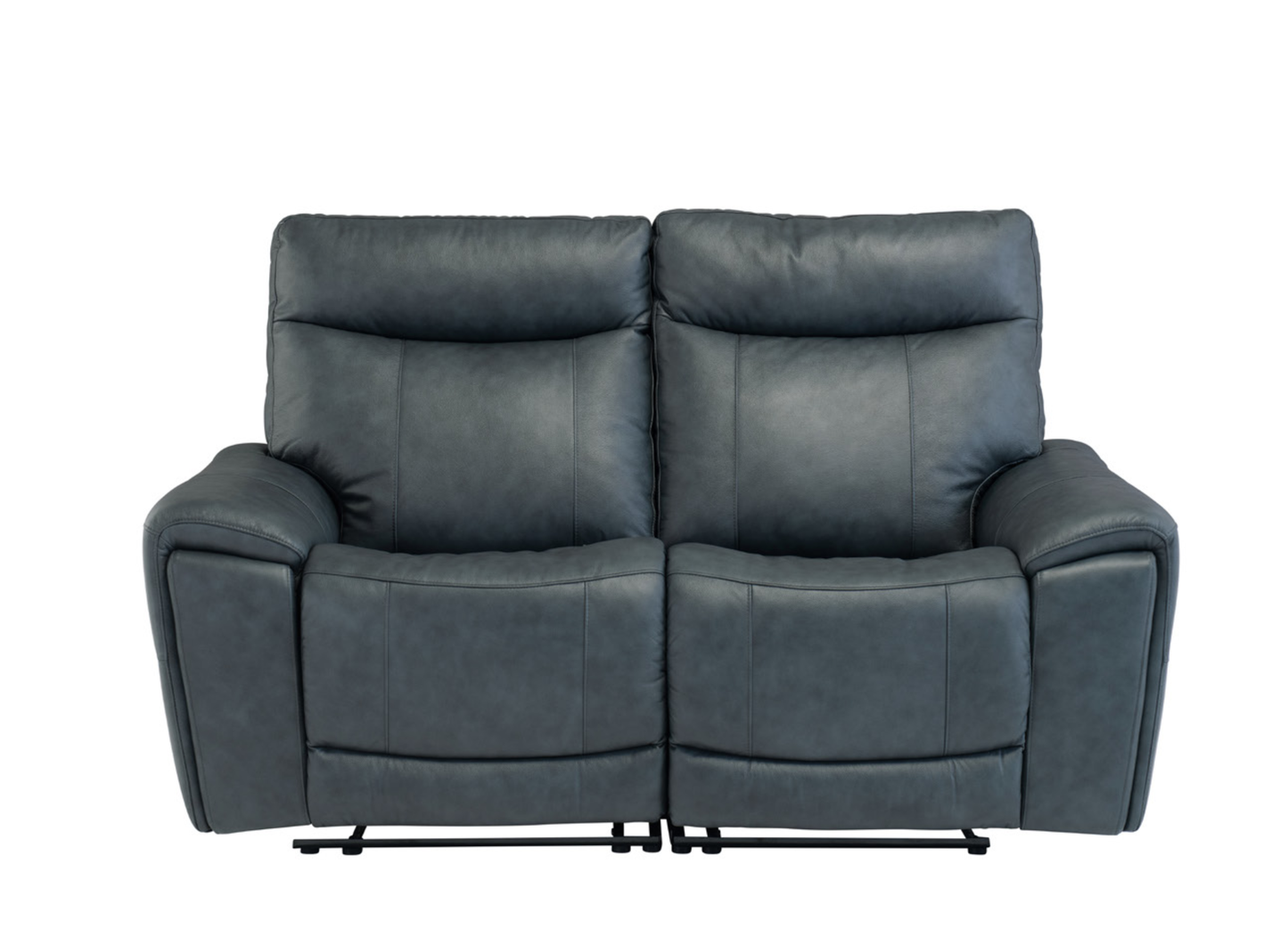 VIALI - Vintage Blue Leather Recliner Sofa