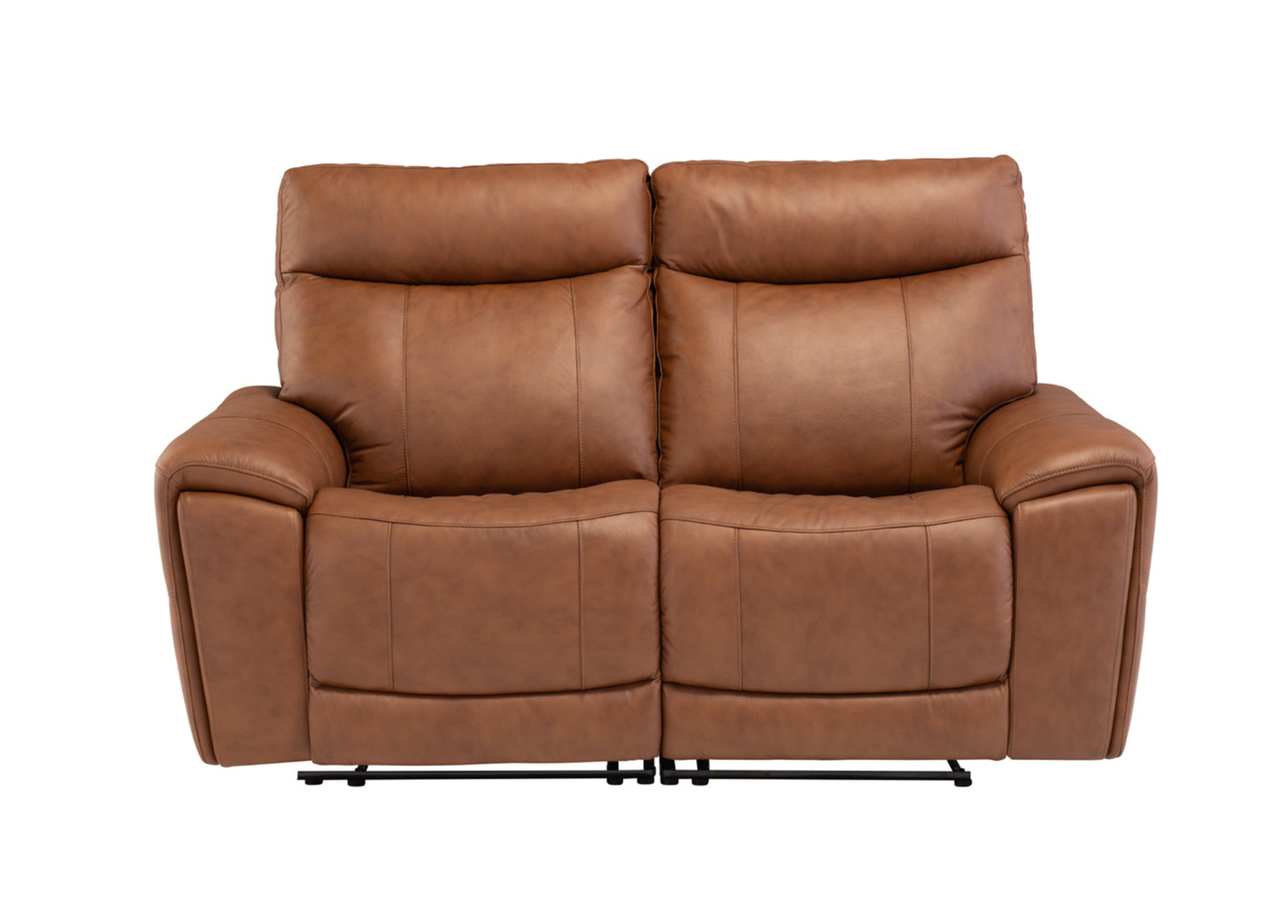 VIALI - Vintage Tan Leather Recliner Sofa