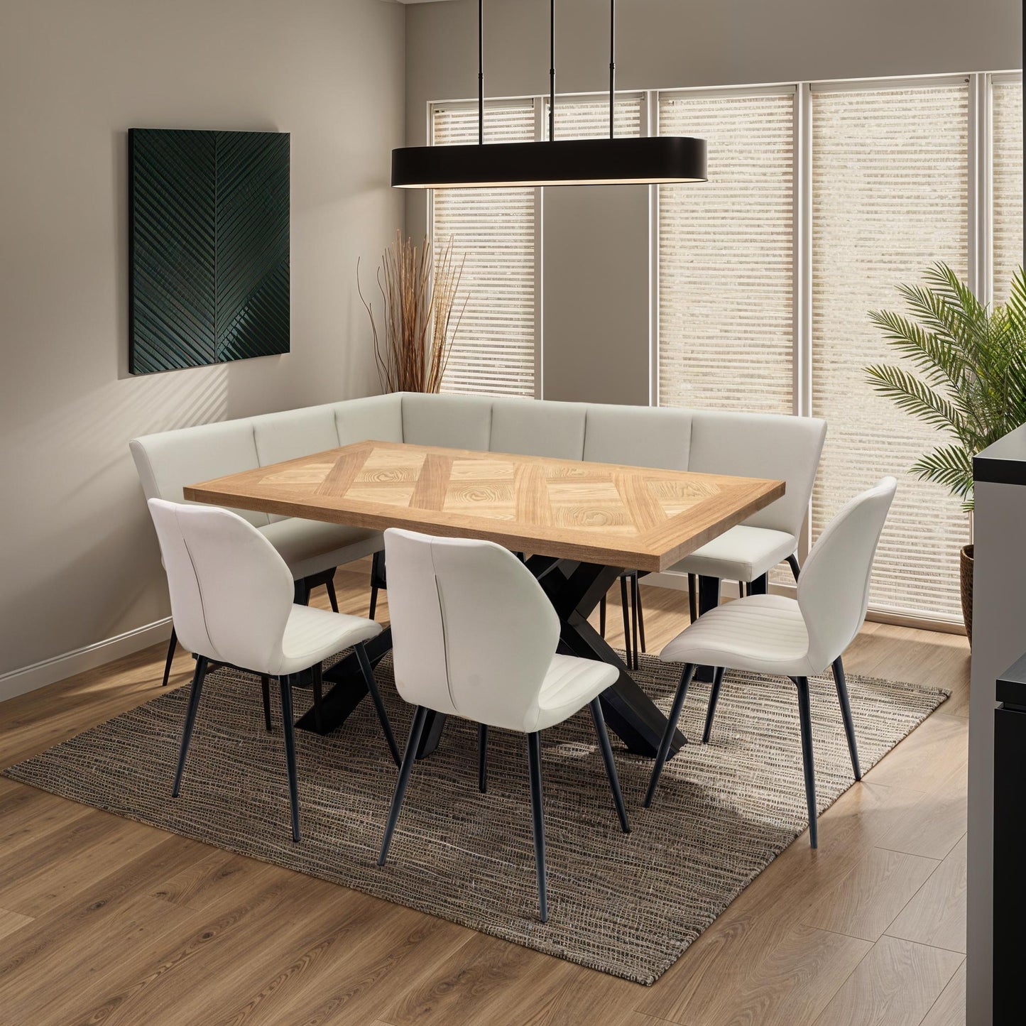 Hollis 1.6m Dining Table -Medium Oak