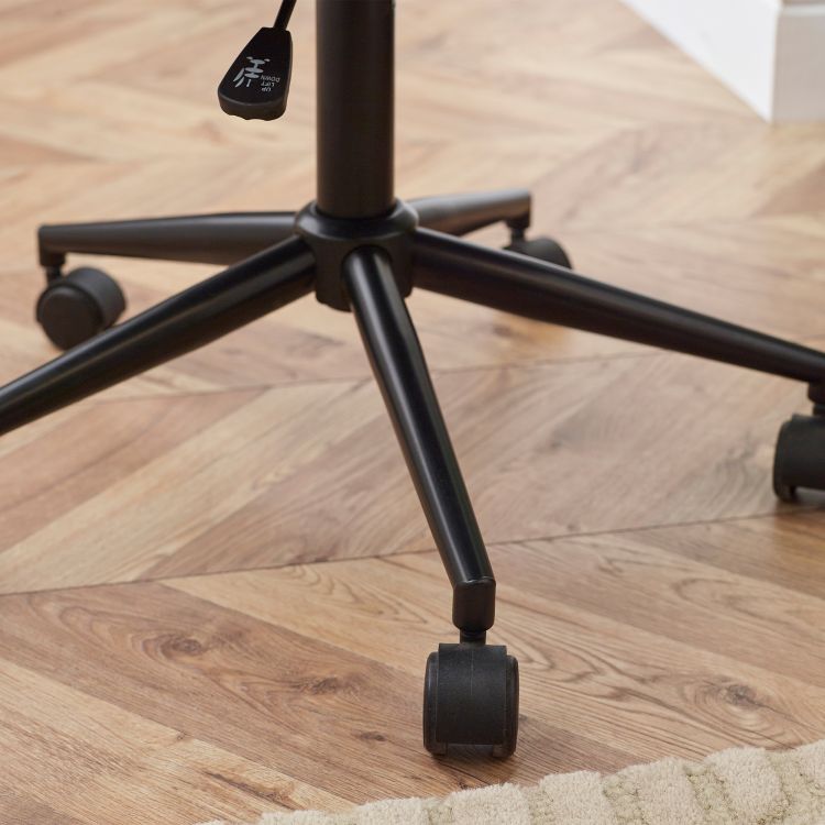 Luxe Office Chair in Brown Faux Leather