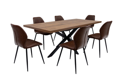 Havana 1.6m (+0.4m) Extending Dining Table -Dark Oak