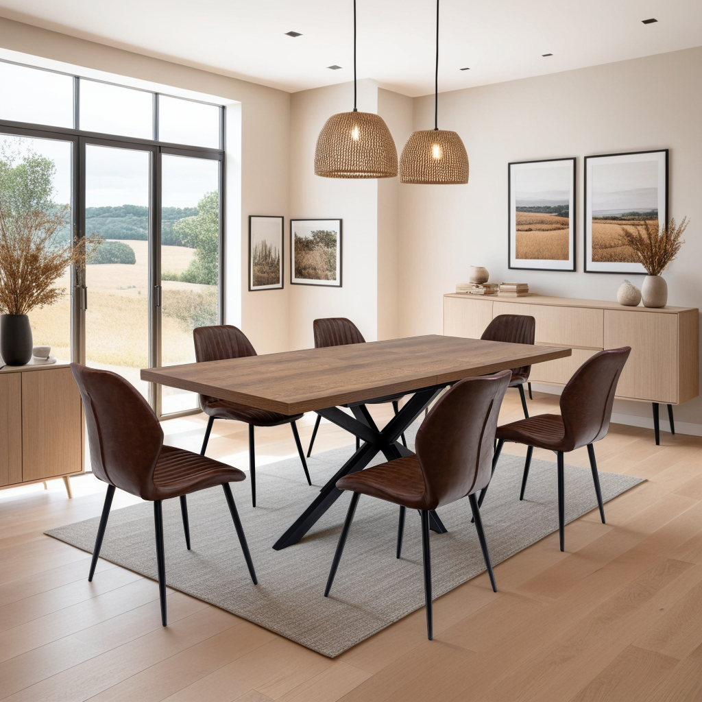 Havana 1.6m (+0.4m) Extending Dining Table -Dark Oak