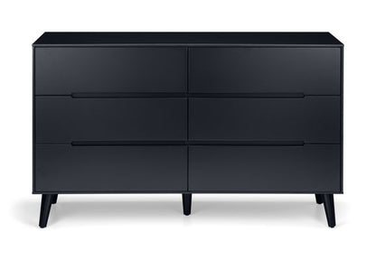 ALICIA 6 DRAWER WIDE CHEST - ANTHRACITE