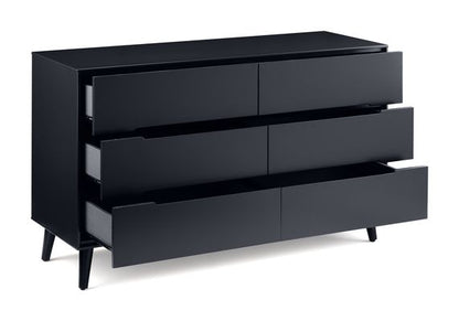 ALICIA 6 DRAWER WIDE CHEST - ANTHRACITE