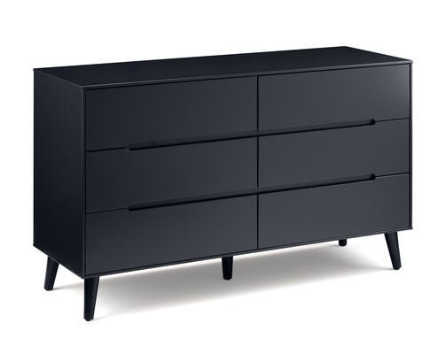 ALICIA 6 DRAWER WIDE CHEST - ANTHRACITE