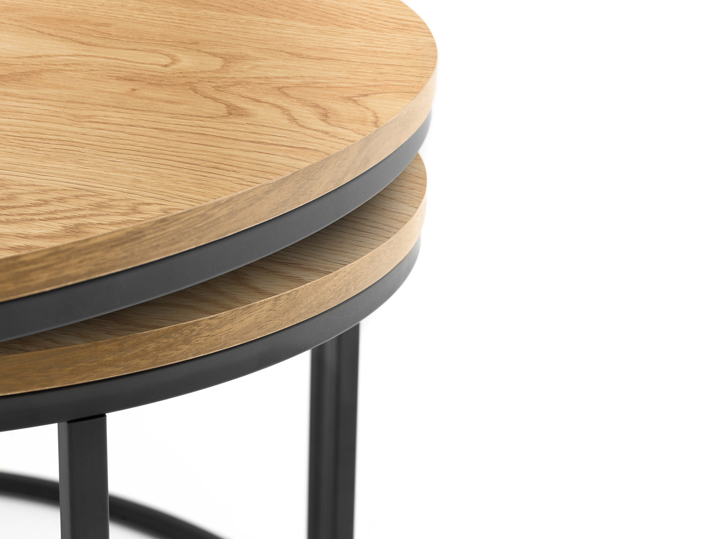 BELLINI ROUND NESTING COFFEE TABLE - OAK