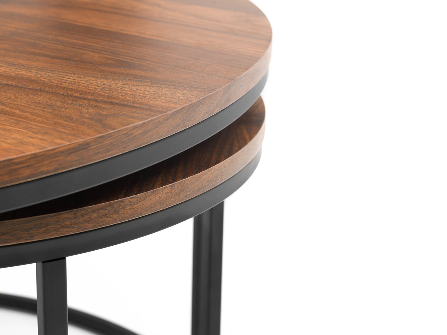 BELLINI ROUND NESTING COFFEE TABLE - WALNUT