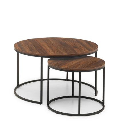 BELLINI ROUND NESTING COFFEE TABLE - WALNUT