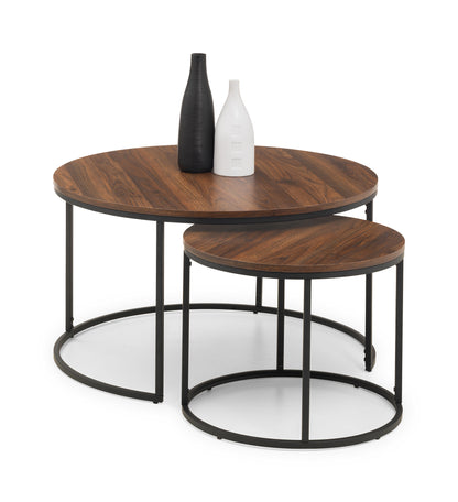 BELLINI ROUND NESTING COFFEE TABLE - WALNUT