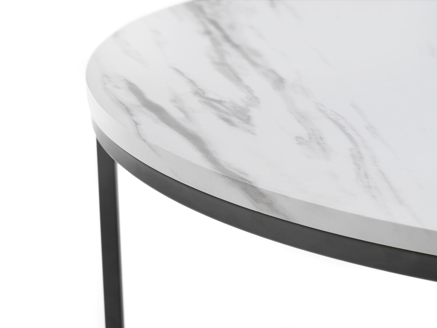 BELLINI ROUND NESTING COFFEE TABLE - WHITE MARBLE