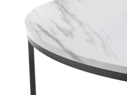 BELLINI ROUND NESTING COFFEE TABLE - WHITE MARBLE