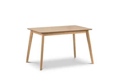 BODEN OAK VENEER RECTANGULAR TABLE WITH TAPERED LEGS