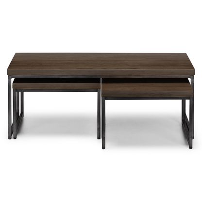 BROOKLYN NESTING COFFEE TABLES - DARK OAK