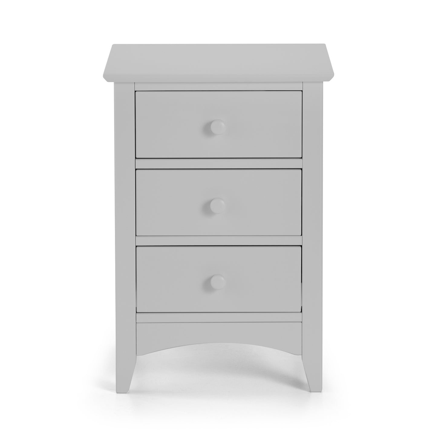 CAMEO 3 DRAWER BEDSIDE - DOVE GREY