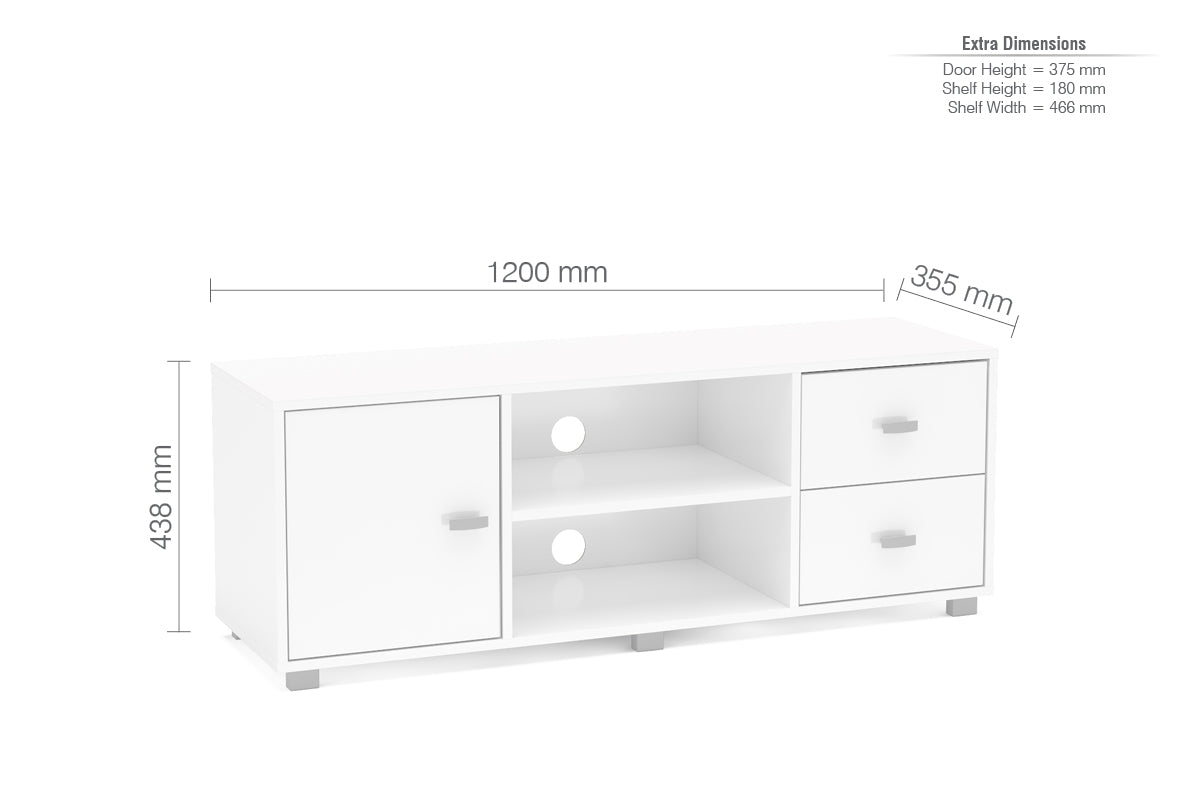 Covent TV Unit White