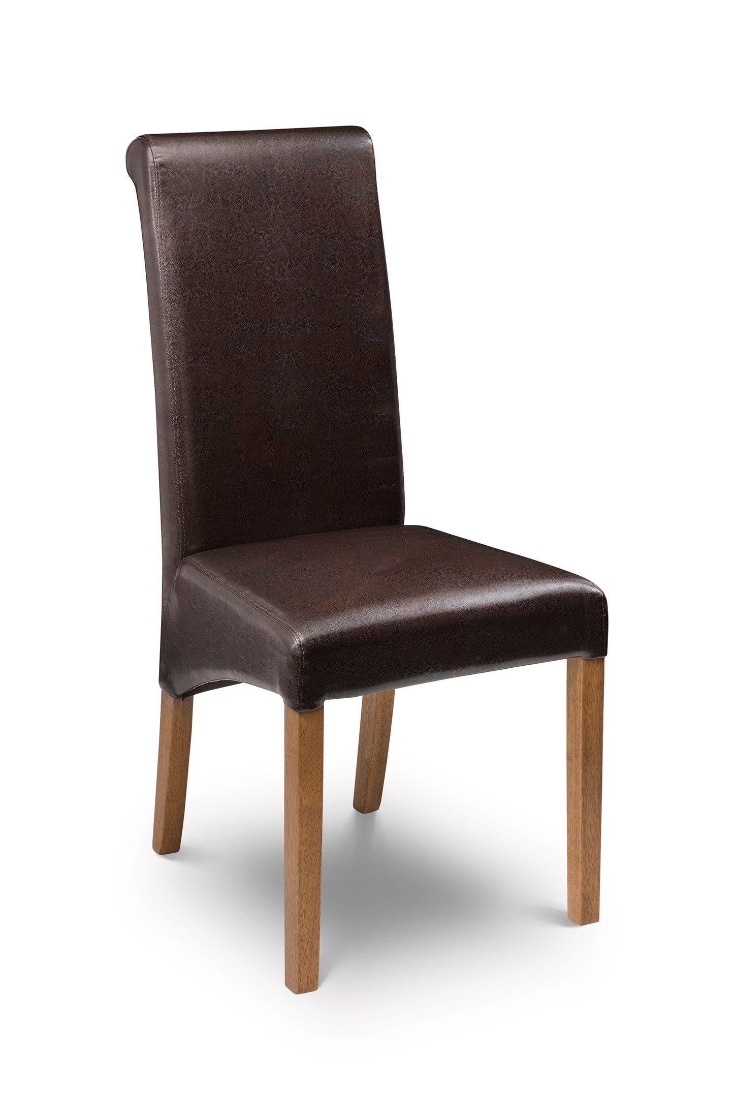 CUBA DINING CHAIR BROWN/OAK LEG