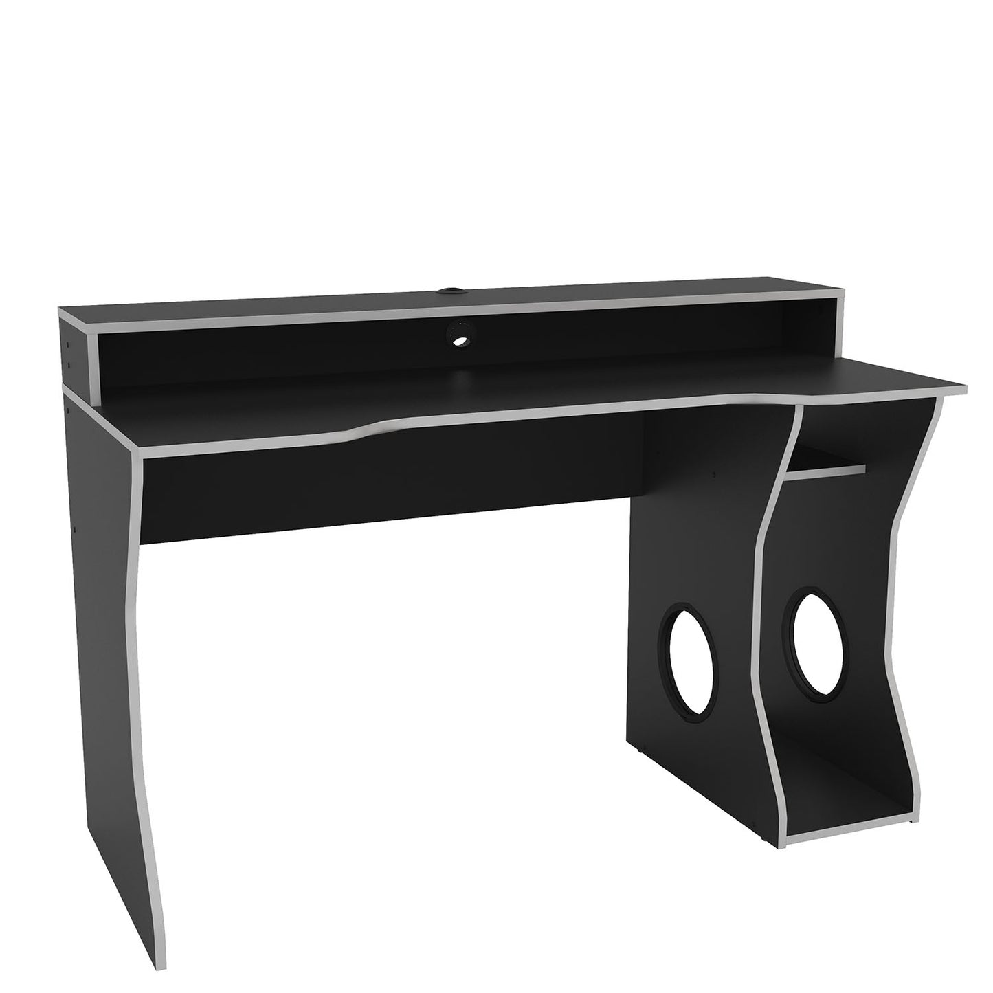 Enzo Gaming Computer Desk Black & Silver