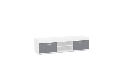 Edgeware TV Unit White & Grey