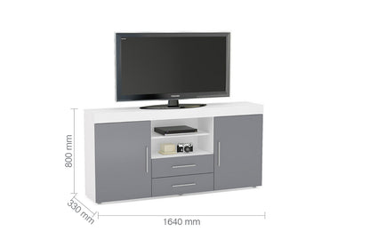 Edgeware 2 Door 2 Drawer Sideboard White