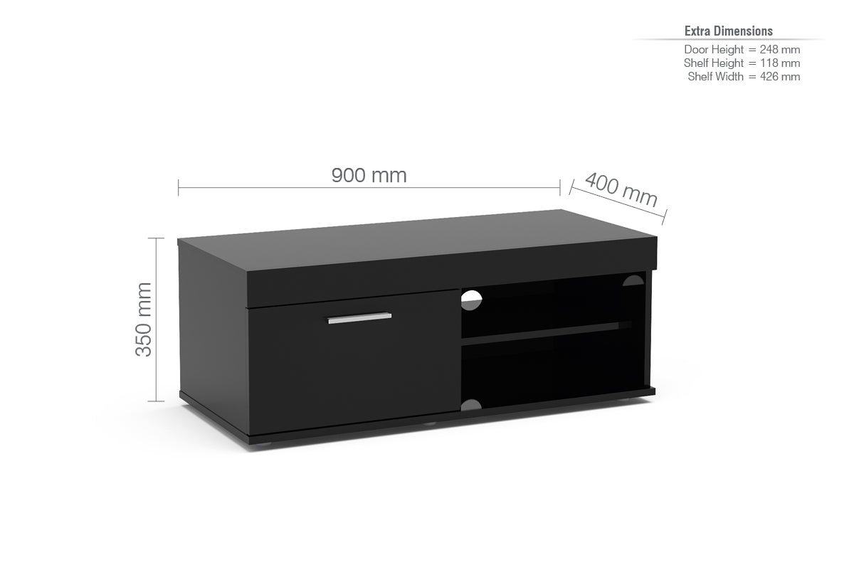 Edgeware Small TV Unit Black