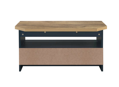 Highgate Corner TV Unit Navy Blue & Oak