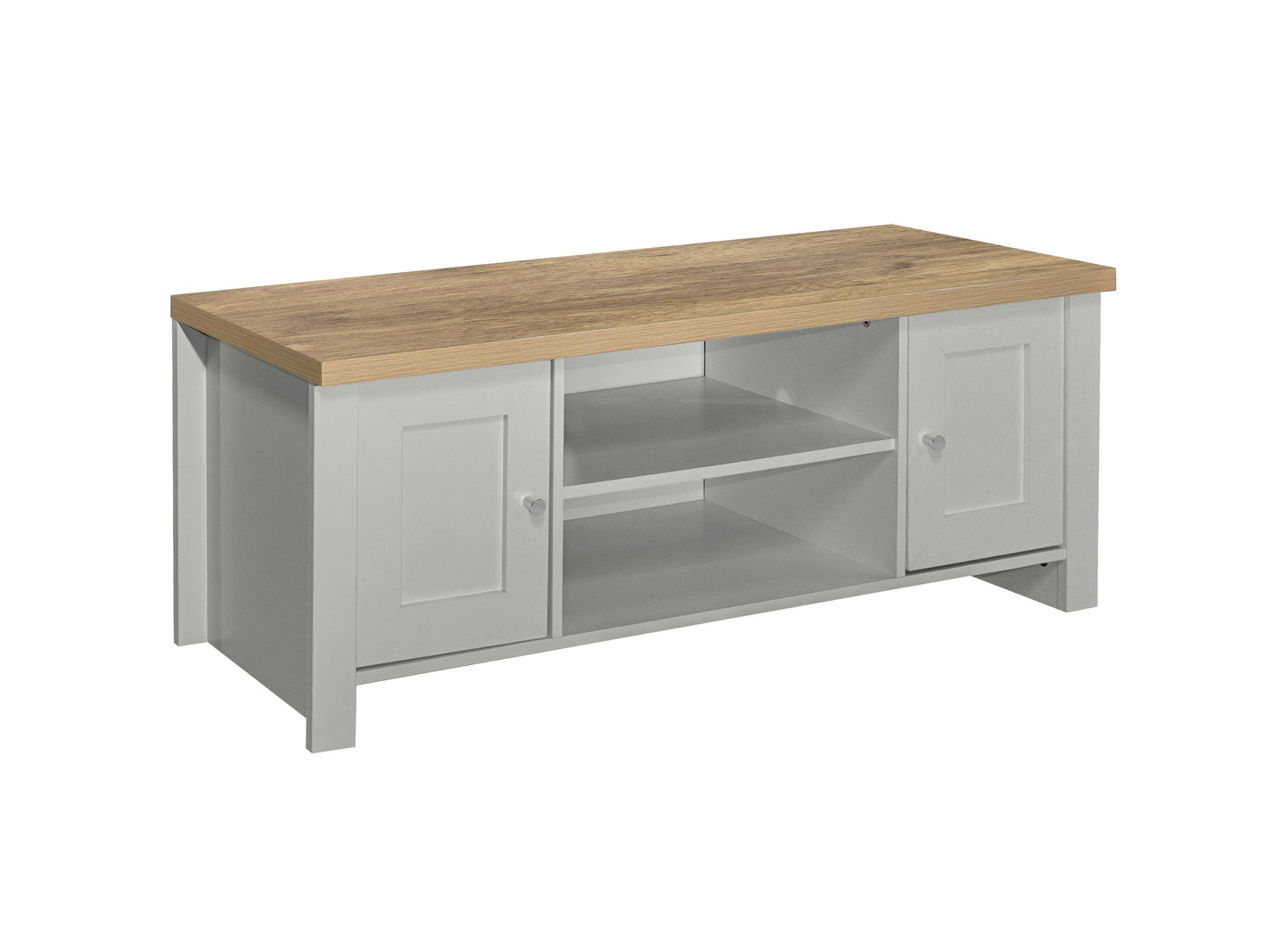 Highgate Large TV Unit Grey & Oak