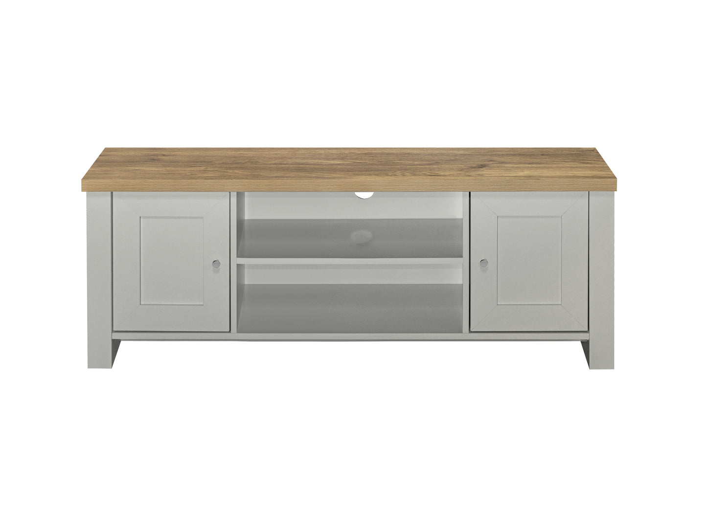 Highgate Large TV Unit Grey & Oak