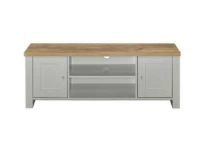 Highgate Large TV Unit Grey & Oak