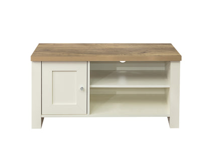 Highgate Small TV Unit Cream & Oak