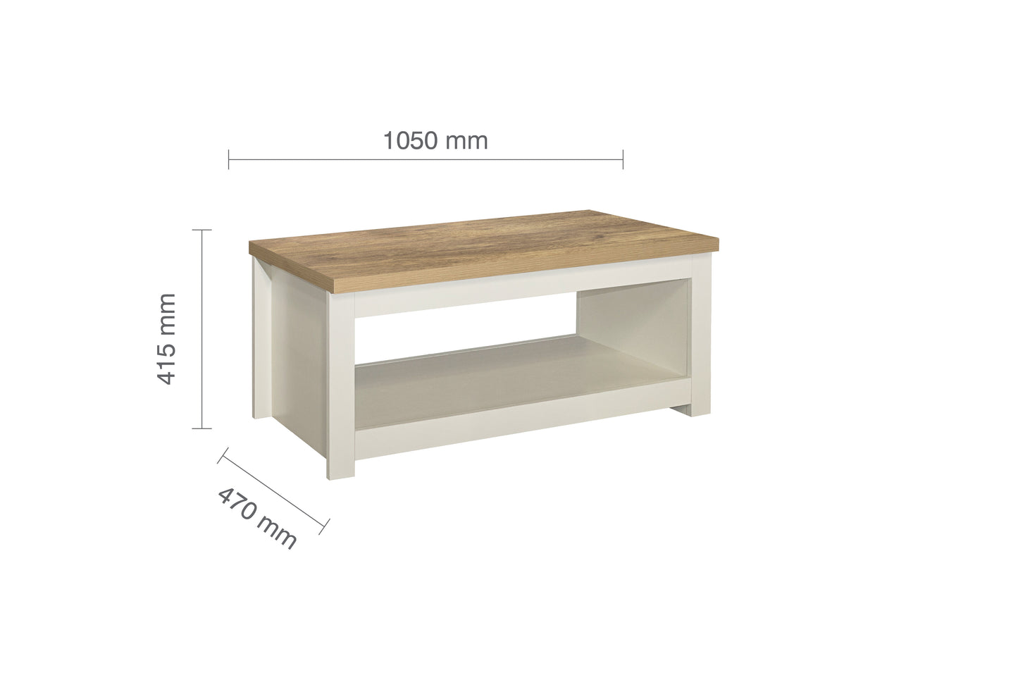 Highgate Coffee Table Cream & Oak