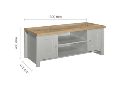 Highgate Large TV Unit Grey & Oak