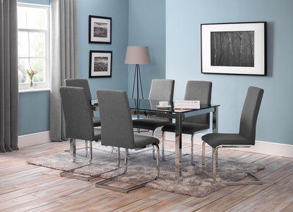 ROMA CANTILEVER DINING CHAIR SLATE GREY