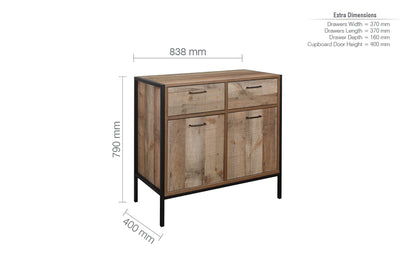 Urban 2 Door 2 Drawer Sideboard Brown