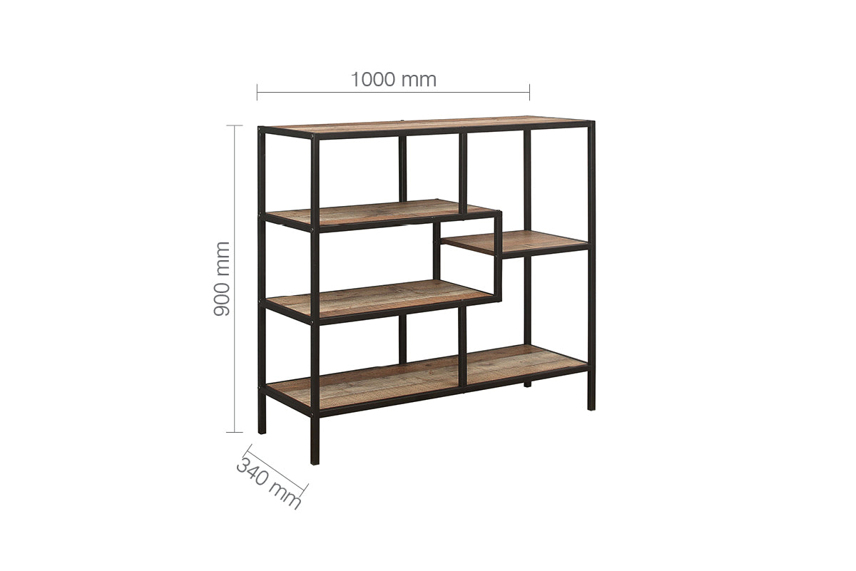 Urban Wide Shelving Unit Brown