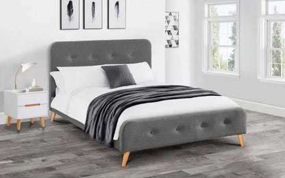 Astrid Curved Retro Buttoned Bed King 150cm